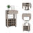 Memphis Bar Cart, Twelve Built-in Wine Rack, Four Legs, One Open Shelf-1387550938