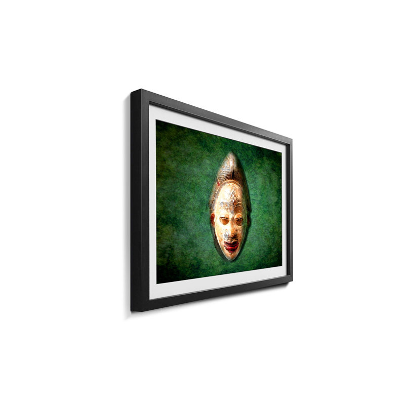 African Head - Single Picture Frame Print, 60cm H x 80cm W