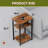 14.6"W 3-Tier End Table, Small Narrow Side Tables-829443000