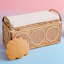 Banc de rangement scandinave en rotin tissé à la main avec coussin