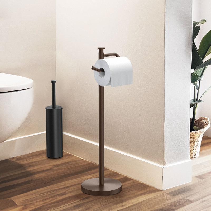 Porte-papier hygiénique sur pied, Bronze