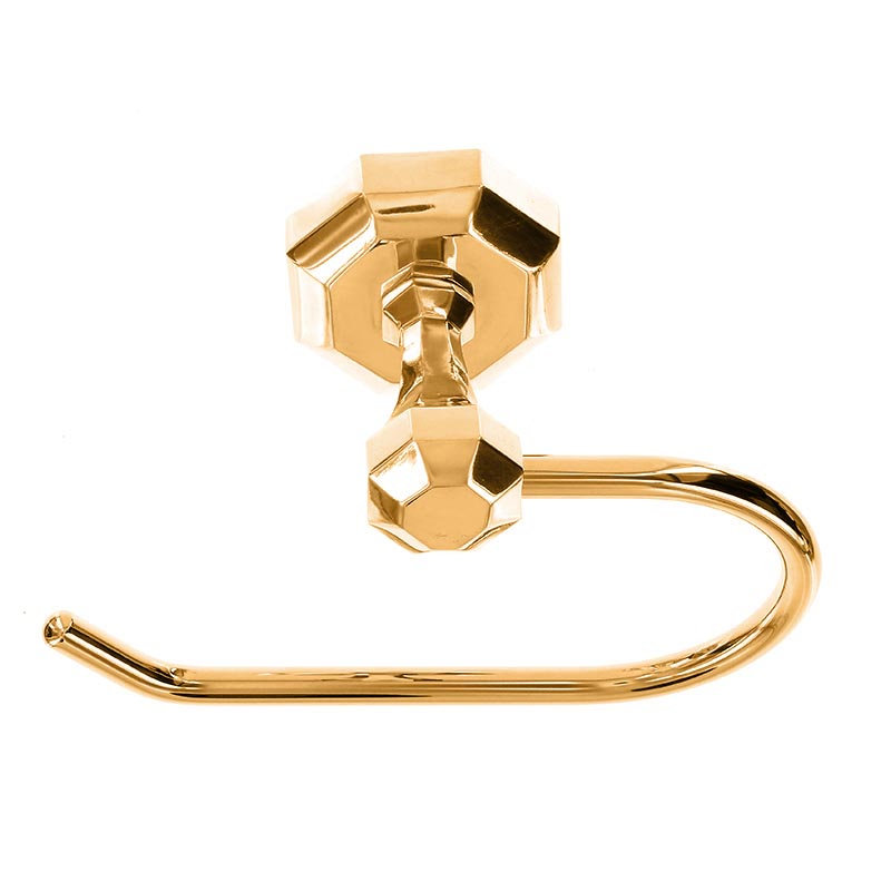 Archimedes Wall Mount Toilet Paper Holder, Polished Gold