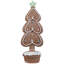 Arbre de Noël biscuit en pain d'épice avec décoration givrée et étoile - 11,5 po