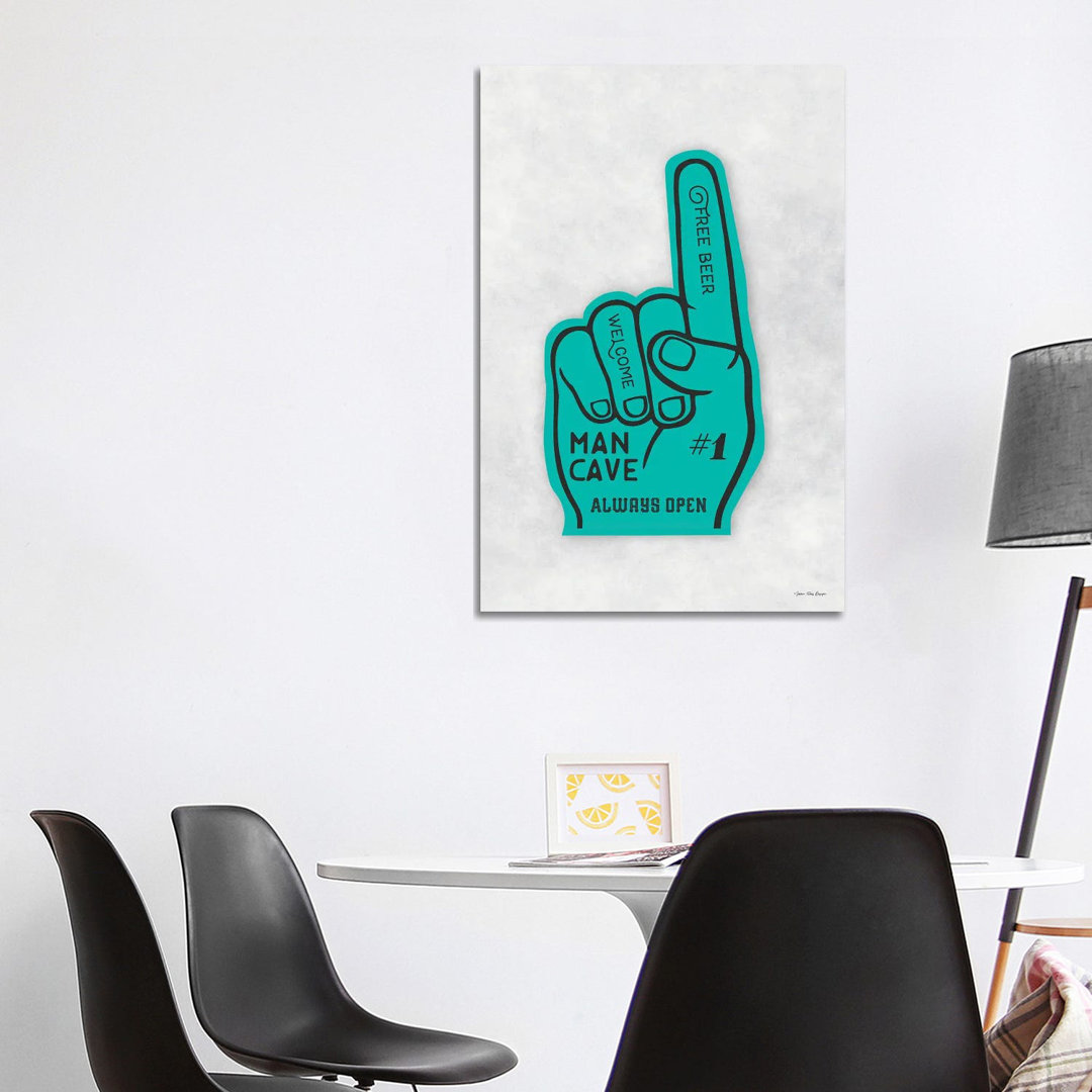 Man Cave Foam Hand von Seven Trees Design - Gallery-Wrapped Canvas Giclée on Canvas