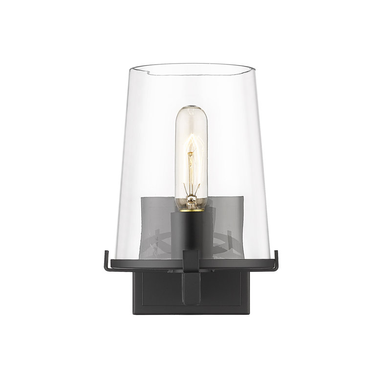 Éclairage pour meuble-lavabo à intensité variable 1 lumière Ahmaud, Noir mat