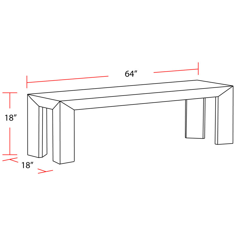 Imogen Solid Wood Bench