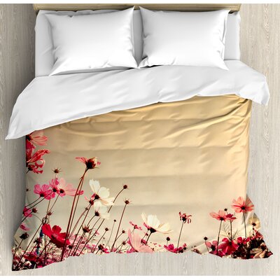 Spring Summer Season Inspired Garden Flowers Poppies Photo Image Duvet Cover Set -  Ambesonne, nev_28350_king