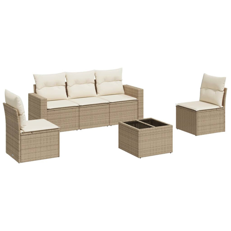 Ensemble de canapé de jardin Vidaxl beige, blanc crème
