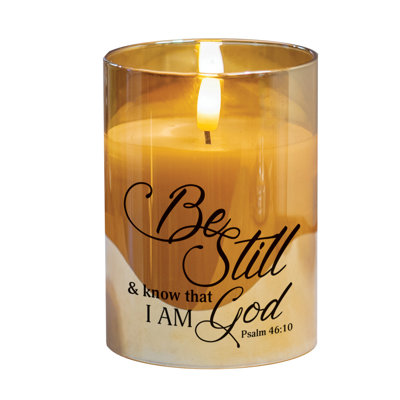 Fresh Flameless Jar Candle with Glass Holder