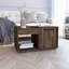 Table basse Lyon avec armoire à porte simple, tablette inférieure ouverte, surfaces supérieures supérieures doubles, table centrale multifonctionnelle moderne-750179825