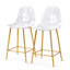 Tabourets de bar modernes de 25,5 po de hauteur comptoir en acrylique transparent avec structure en métal et repose-pieds-720376865-720376864