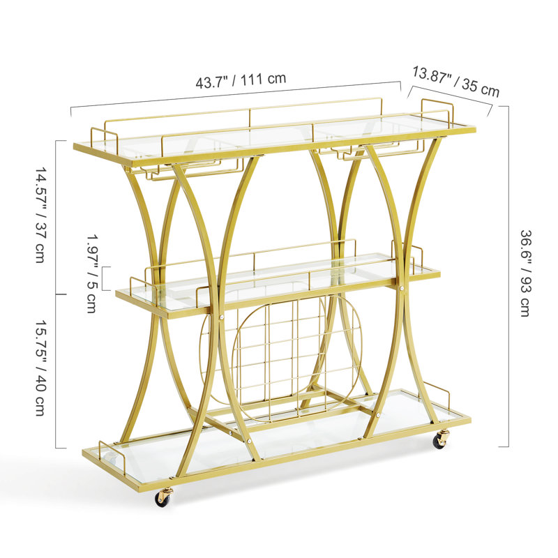Leve Metal Bar Cart