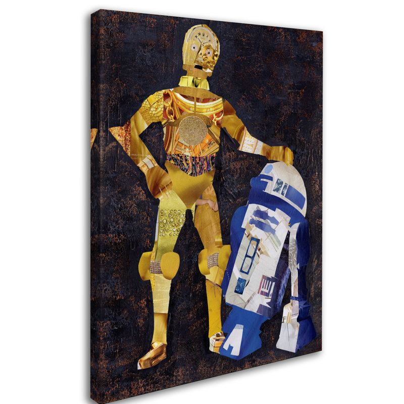 Eckhardt 'R2D2' Graphic Art on Wrapped Canvas, 19" H x 14" W