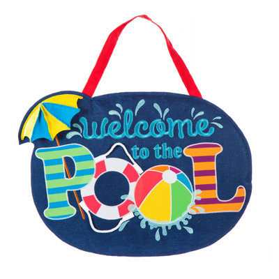 Décoration murale welcome to the pool