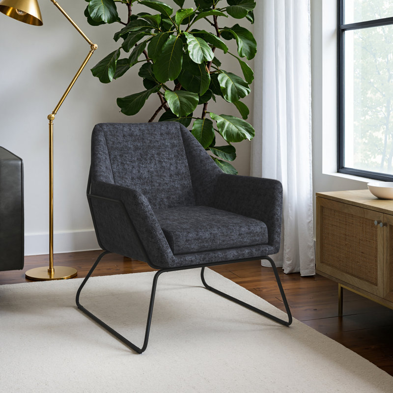 Geraci Upholstered Armchair, Charcoal Heather