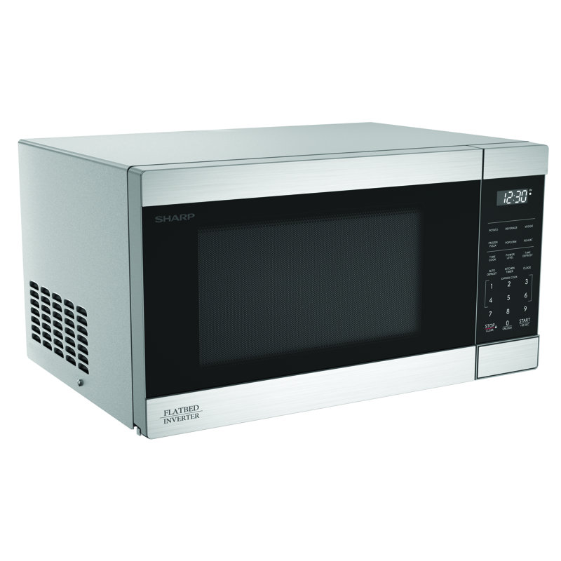 SHARP SMC1174KSC Flatbed Countertop Microwave Oven with Inverter Technology, 1.1 cu. ft., 1100W, Auto Cook, Defrost, Energy Saver Mode, Silent Mode