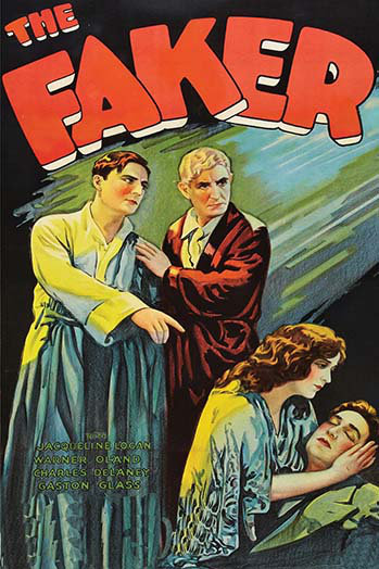 « the falsifié », affiche rétro, H 36 po x l 24 po x P 1,5 po