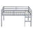Full Rubberwood Loft Bed with Ladder, Space-Saving & Sturdy Design, Durable Kids Room Furniture,Grey-1542892972