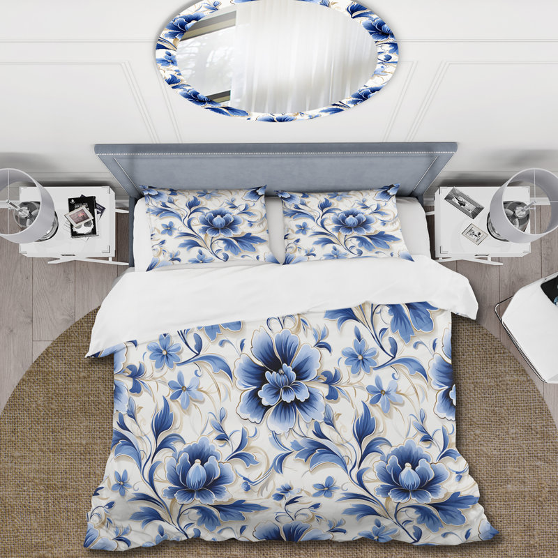 Ensemble de housse de couette Cobalt, Housse de couette simple + 1 taie décorative stan