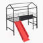Lit mezzanine en métal avec glissade Aneesaa