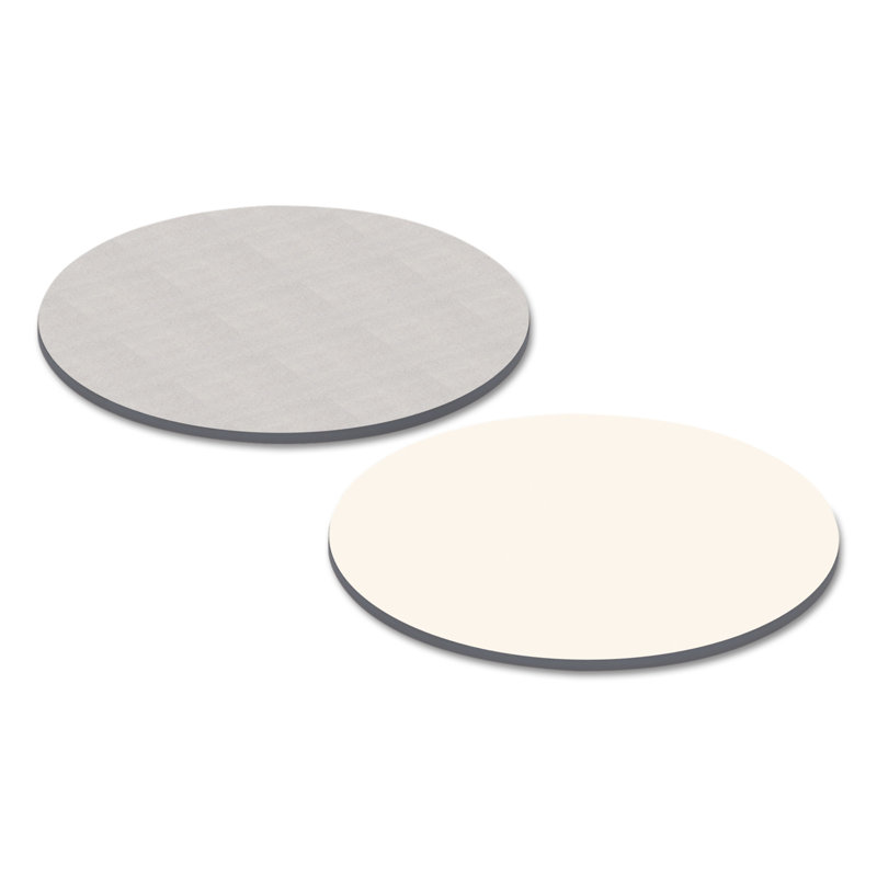 Espresso and Walnut Reversible Round Laminate Table Top
