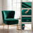 Tru 25" Wide Quilted Velvet Side Chair with Gold Legs-914813795