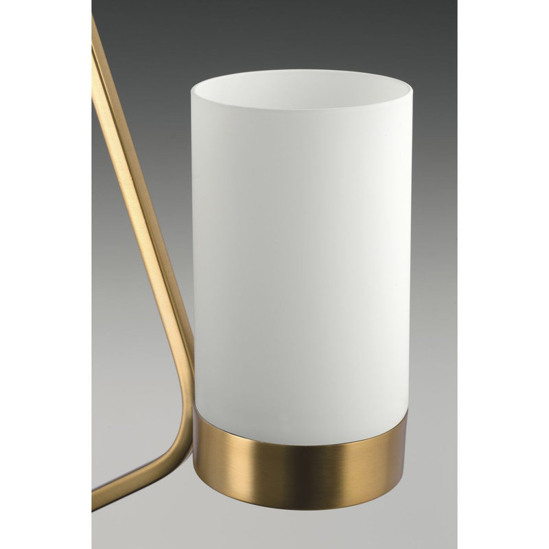 Lustre géométrique à 3 lumières, Bronze brossé