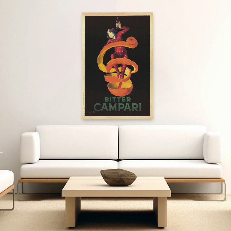«Bitter Campari», impression d'art rétro classique rétro, H 60 po x l 40 po