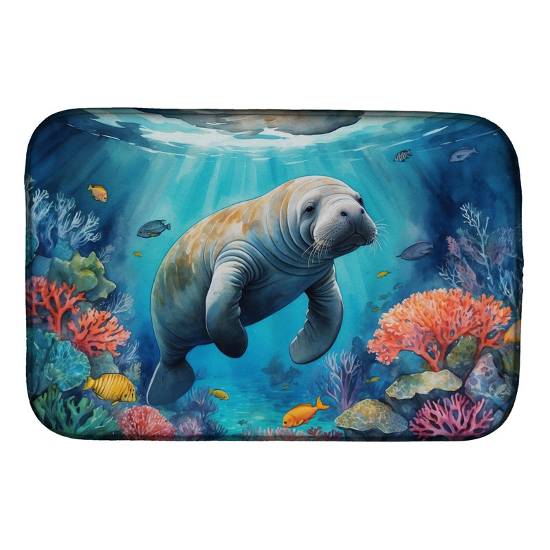 Tapis de séchage Manatee and Coral Reefs