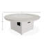 54" Round Rustic Polymer Fire Table with Propane Shelf-1818522857