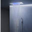 Système de douche thermostatique à DEL de 23 pouces à montage au plafond avec effet pluie et cascade et douchette à main-82331476