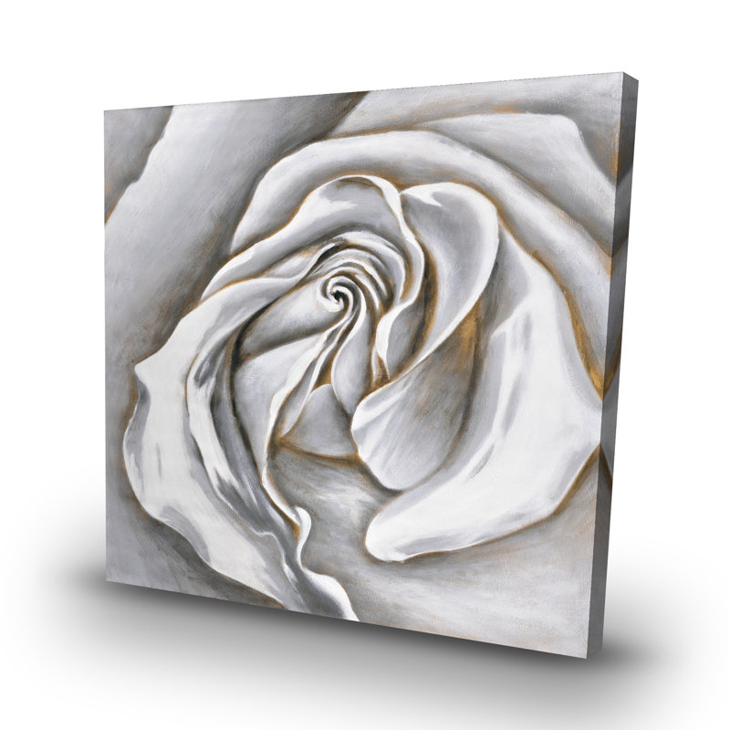 rose delicate - 32"x32" art on canvas