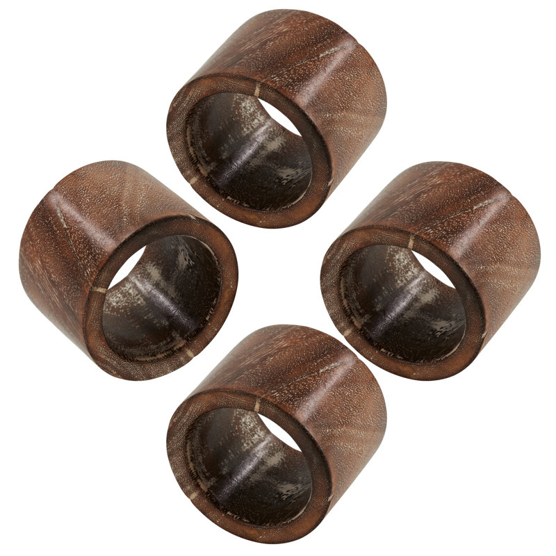 Rond de serviette rond en bois