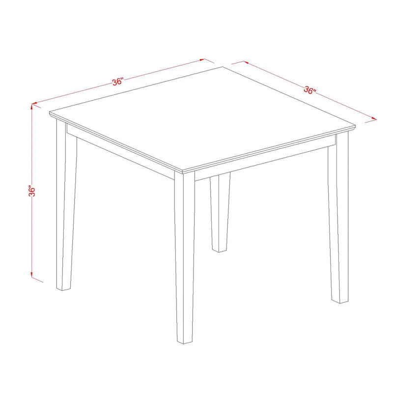 3 Piece Counter Height Dining Set for Small Spaces Contains a Square Wooden Table and 2 Kitchen Chairs, Oak