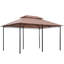 Pavillon de jardin en acier 10 pi x 13 pi, kaki, pour la construction d'extérieur kaki pour l'extérieur et la terrasse, pelouse