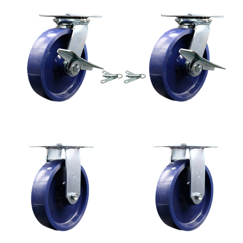 4 Piece Solid Poly Caster Set