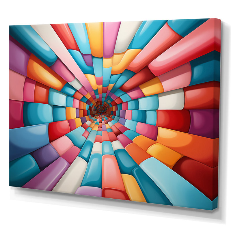 Op Spiral II sur toile, H 16 po x l 32 po x P 1 po, Toile tendue