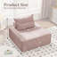 Canapé modulaire en chenille à assise profonde, dossier réglable, canapé compressé pour le salon, 1 pièce-129472415