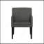 Ensemble de 2 chaises de salle à manger rembourrées en tissu gris anthracite, gris