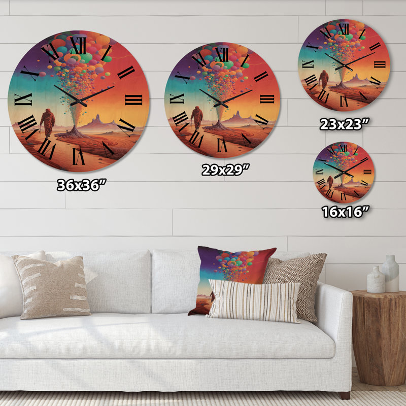 Horloge murale en bois massif Provenzano, Moyenne