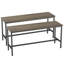 Set of 2 Industrial Dining Bench Powder Coated Steel Frame Table Seating-1720763508