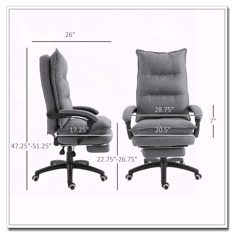 Fauteuil de direction pivotant à 360 ° Vinsetto