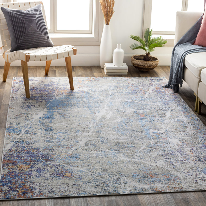 Jacksonport Viscose Abstract Indoor Rug, Rectangle 9' x 12'3"