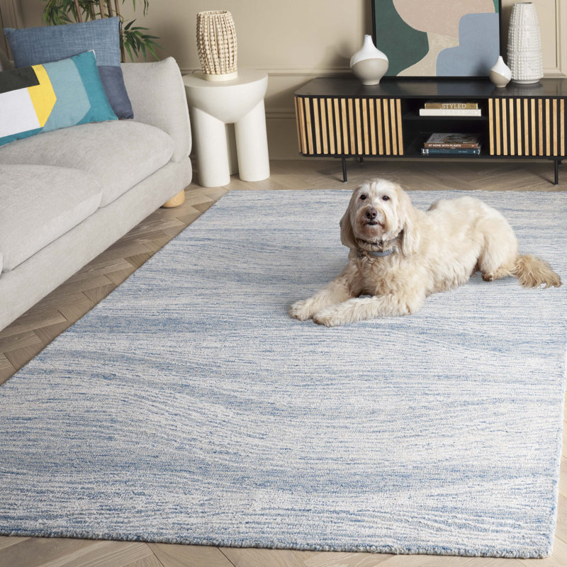 Abstract Wool Hand Tufted Area Rug, Rectangle 152 x 244 cm