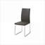 Ensemble de 2 chaises de salle à manger en similicuir gris neutre pour l'espace-2000055109-2000055111