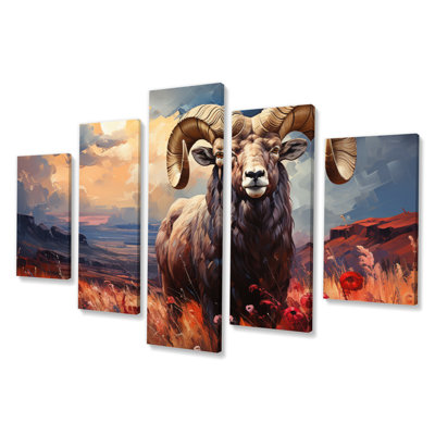Native American Art Pairies Spirit - Native American Wall Art Print - 5 Panels