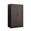 Tablette réglable pliante avec portes verrouillables, armoire en acier noir pour bureau à domicile, garage, étagère de classement en tube d'acier massif, noire, facile à assembler, porte à ressort et-464683264
