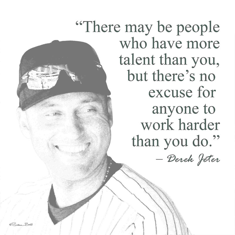 " Baseball Greats - Derek Jeter ", 30" H x 30" W  