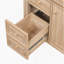 Meuble-lavabo de salle de bain avec lavabo, armoire en bois avec tiroir rabattable, 2 tiroirs à fermeture en douceur, 1 porte à fermeture en douceur