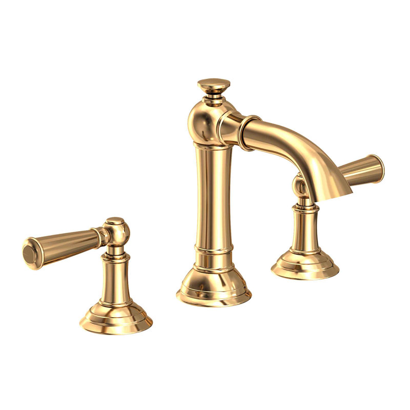 Aylesbury Widespread Bathroom Faucet with Drain Assembly, Uncoated Polished Brass (Living, non-returnable)